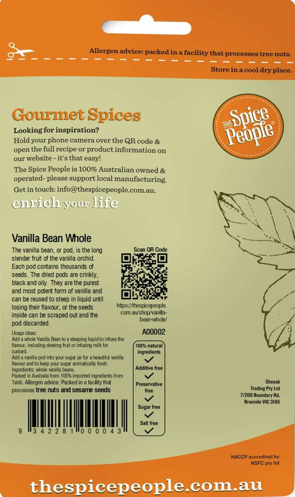 Vanilla Beans Whole 5g