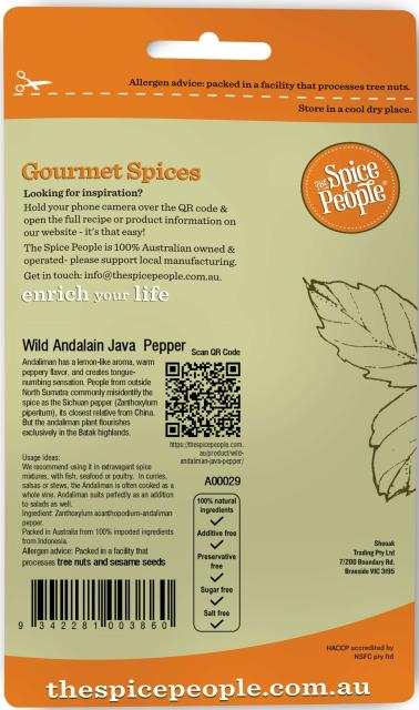 Wild Andaliman java pepper* 20g