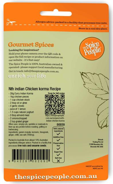 Curry Indian Korma Mild 28g
