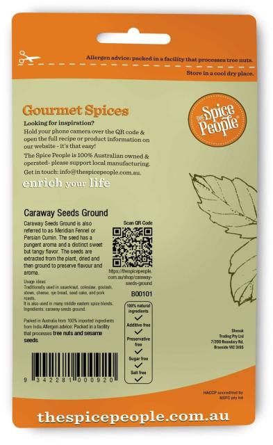 Caraway Seeds Ground 45g