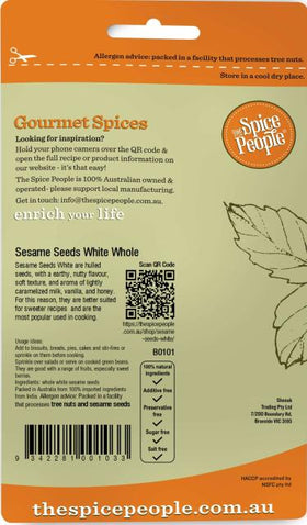 Sesame Seeds White Whole 200g - 0