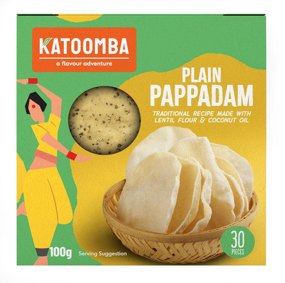Katoomba Plain Pappadam 100g  Gluten Free 100g