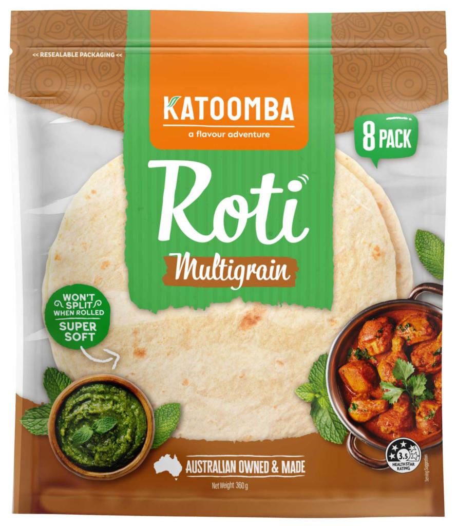 Katoomba Roti Bread Multigrain 45g x 8pc 360g
