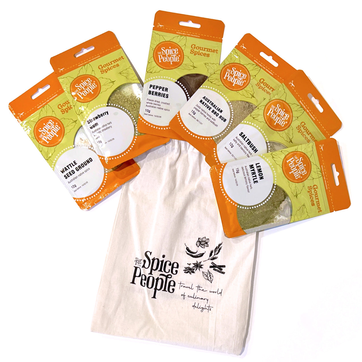 Native Spice Bundle – A Taste of the Australian Bushland!+ FREE Fruit & Veg Tote Bag