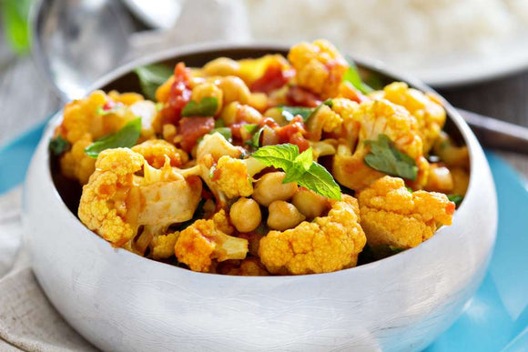 Chickpea cauliflower korma curry